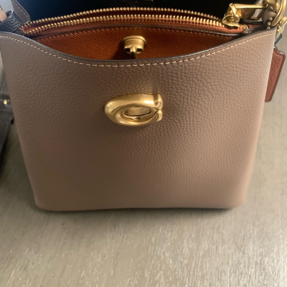 Coach Tan Shoulder Bag with Gold Hardware - Main Image